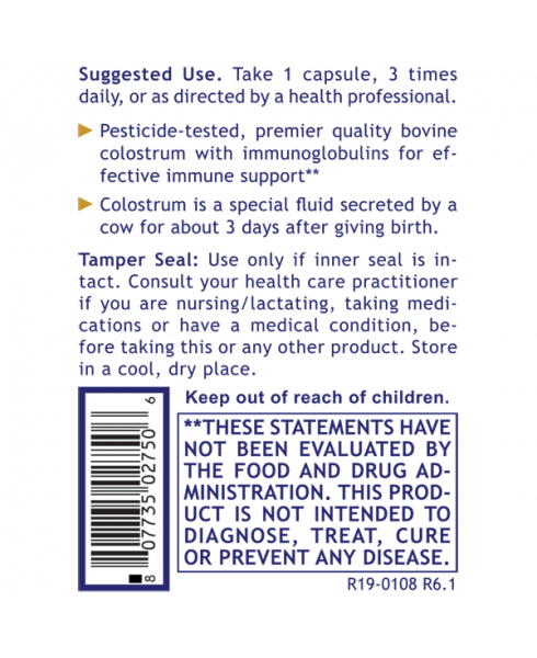 Colostrum-IgG Powder (Premier Immune Support) 60 Vcaps or 5 oz./bottle