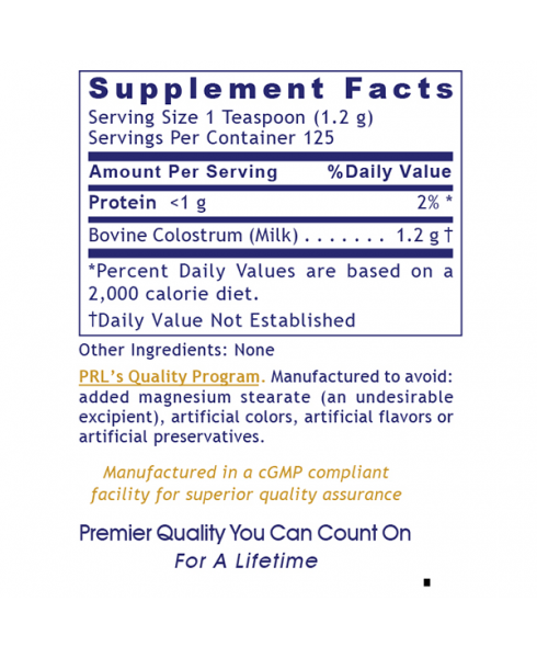 Colostrum-IgG Powder (Premier Immune Support) 60 Vcaps or 5 oz./bottle