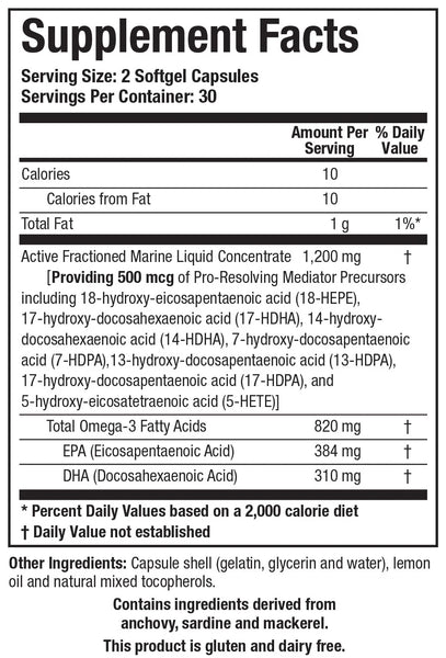 Biomega-SPM™ NEW ITEM! (Tissue Health, Joint Comfort, Inflammatory Response) 60 softgels
