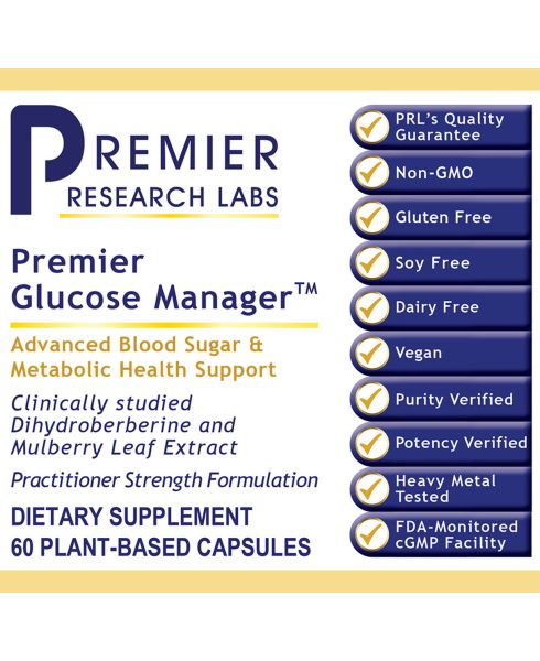 Glucose Manager, Premier NEW ITEM! (Premier Glucose Advanced Blood Sugar & Metabolic Health Support*)