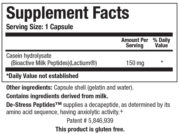 De-Stress Peptides™ NEW Name - Same great product! (Biotics Stress and Sleep Support) 30 capsules