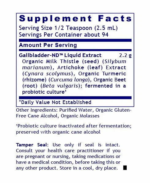 Gallbladder-ND (Premier Fermented Gallbladder Support) 8 fl. oz.