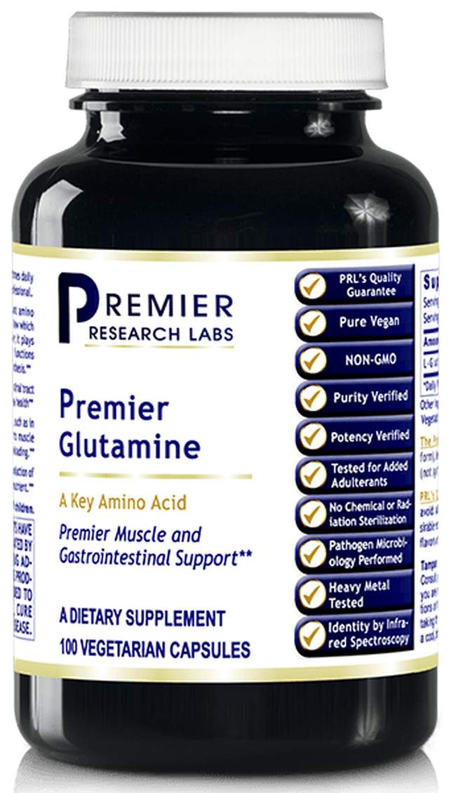Glutamine - A Key Amino Acid (Premier Muscle & Gastrointestinal Tract Support) 100 Vcaps