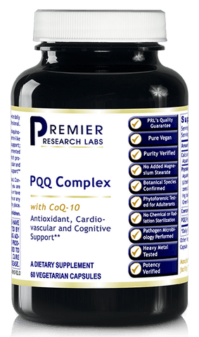 PQQ Complex with CoQ-10 (Premier Antioxidant, Nerve, Cardiovascular, and Cognitive Support) 60 Vcaps