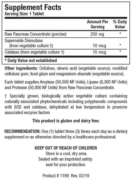 Bio-6-Plus (Pancreatic/Digestive Enzymes) 90 Tabs