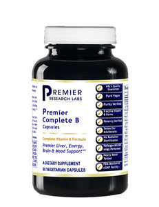 B Vitamin (Premier Complete B - Liver, Energy, Brain Support) 60 Vcaps