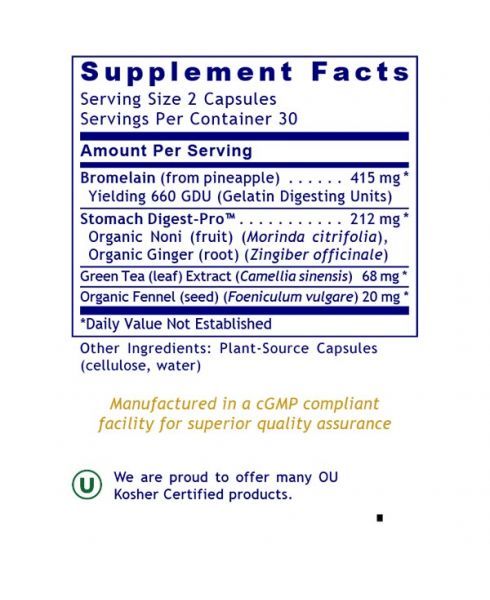 GastroVen (Gas & Bloating, Premier Stomach & Digestive Support) 60 vcaps