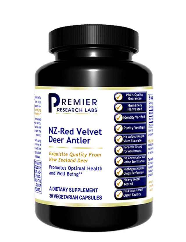 NZ-Red Velvet Deer Antler (Premier Health & Well Being Support) 30 Vcaps